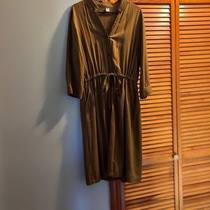 Green Dress. It is a comfortable dress you can wear in almost any season.